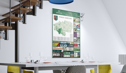 Nasze wydanie - plakat z mapą powiatu zamojskiego