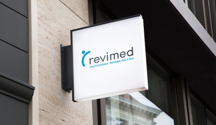 Projekt logo dla Przychodni Rehabilitacyjnej Revimed